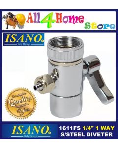 1611FS 1/4" x 1way ISANO Stainless Steel Filter Diveter