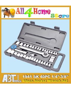 ABTools 1941 40pcs 1/4" - 3/8" Socket Wrench Set 