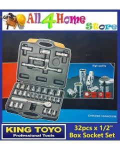 KTBS-32 KINGTOYO 32PCS X 1/2" Box Socket Set