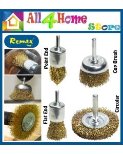 REMAX Brass Cup Brush with 6mm Shaft 40-50-65-75mm