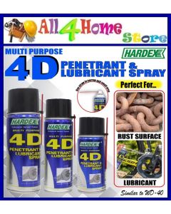 200ml-400ml-500ml HARDEX Multi Purpose 4D Penetrant & Lubricant Spray
