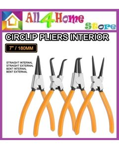 7Inch Circlip Pliers Interior Straight Bent Internal External 180mm Snap Ring Plier Hand Tool