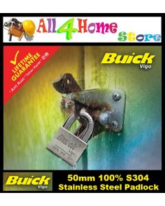 50mm BUICK 100% S304 Stainless Steel Padlock 