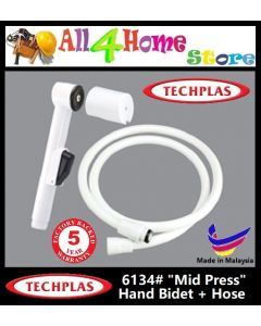 6134 "Mid Press" TECHPLAS Hand Bidet c/w PVC Flexible Hose 