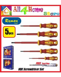 REMAX TOOLS 6PCS INSULATED SCREWDRIVERS with PRO VDE Slotted Screwdriver Set 68-SD701 