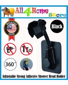 Adjustable Strong Adhesive Shower Head Holder Flexible Vacuum Suction Cup Wall Mount Rack for Bathroom Hand Held Shower Head