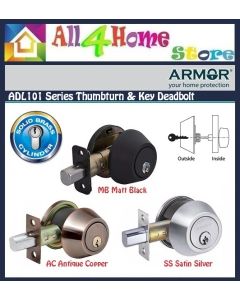 ARMOR ADL-101 Single Deadlock Thumbturn & Key  LOCK