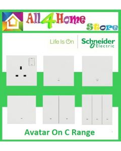 Schneider AVATARON C [1G / 2G / 3G] [20A Heater] [DOOR BELL] Switches & 13A Switched Socket