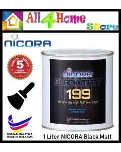 1 Lit NICORA Black Matt 199 (Solvent Base Undercoat)