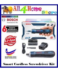 BOSCH GO Smart Screwdriver Kit Version c/w 33 pcs Accessories Kit + USB Adaptor + USB Cable + Plastic Case