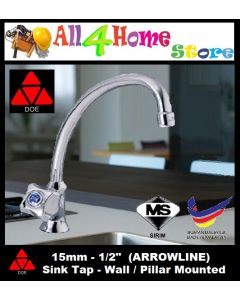DE115A DOE 15mm Pillar Sink Tap - Arrowline