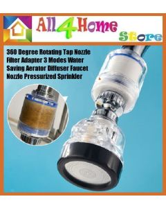 360 Degree Rotating Tap Nozzle Filter Adapter 3 Modes Water Saving Aerator Diffuser Faucet Nozzle Pressurized Sprinkler