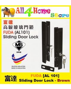 FUDA AL101 [BROWN] Glass Sliding Door Lock