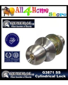 G3871SS GENERAL Cylindrical Lock Door Lock c/w 60mm bracket