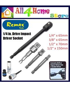 REMAX 1/4 inch Drive Impact Driver Socket Adapter Set (Power Extension Bar)