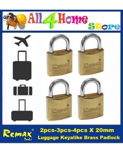 4pcs 20mm REMAX Brass Keyalike Luggage Lock Set (78-RL204)