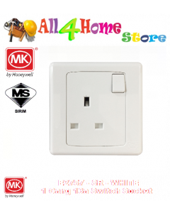 (10pcs/box)MK E2757 WHI 13A 1 Gang Switch Socket Outlet
