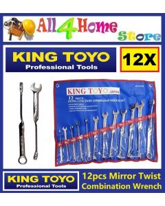 KT-AS12K KINGTOYO 12pcs Mirror Extra Twist Combination Wrench Set