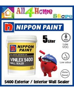 Nippon Vinilex 5400 Wall Sealer 5 Liter Interior & Exterior Wall Sealer Undercoat Paint Cat Sealer Undercoat Dinding