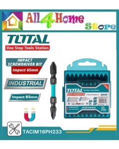 TOTAL Tools 10 Pcs Impact Screwdriver Bits ( PH2 * 65mm ) 冲击螺丝刀头 - TACIM16PH233