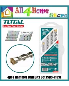 TOTAL Tools 4Pcs Hammer Drill Bits Set- TACSD1945