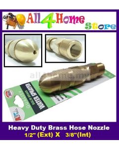 Heavy Duty Brass Hose Nozzle 1/2"x 3/8" 
