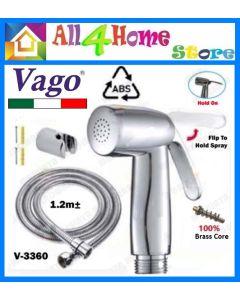 VAGO ABS TOilet Bidet Set Spray Bathroom Faucet with Bidet Spray Holder and Flexible Hose Set V-3360 V3360